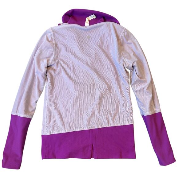 EUC LULULEMON Raja Reversible Purple Jacket Yoga Thumbhole Luon Mesh Full Zip 4 - Picture 4 of 7